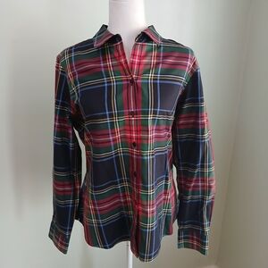 Foxcroft Multicolor Plaid Button Down Shirt